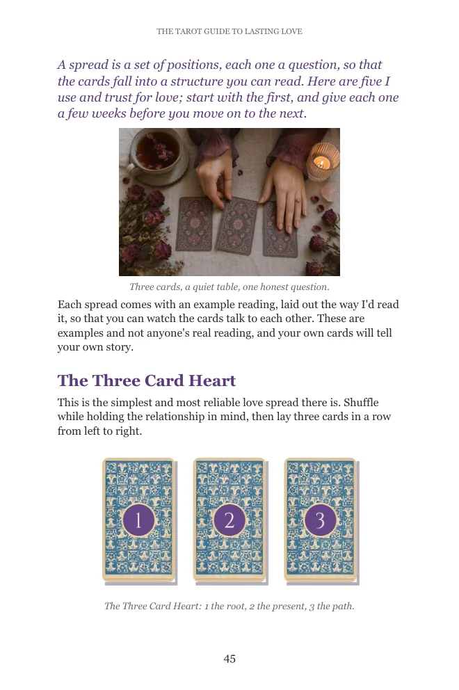 A page from The Tarot Guide to Lasting Love