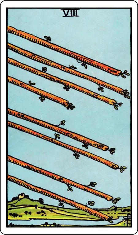 Eight of Wands tarot card