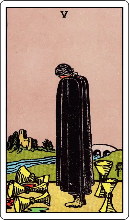 Five of Cups tarot card