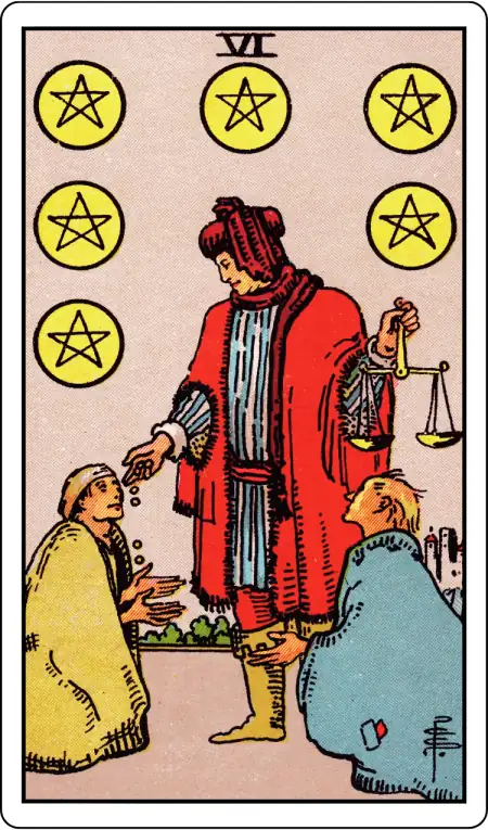 Six Of Pentacles tarot card