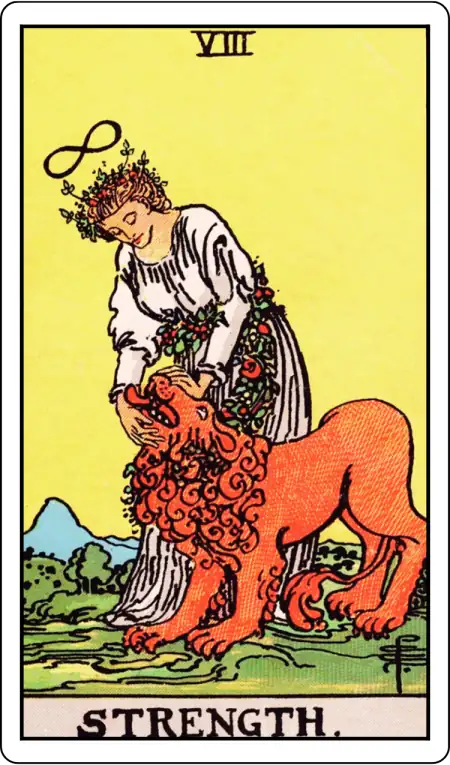 Strength tarot card