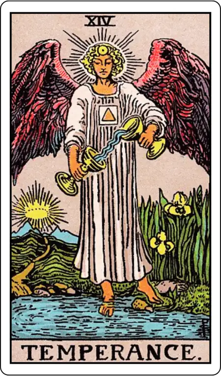 Temperance tarot card