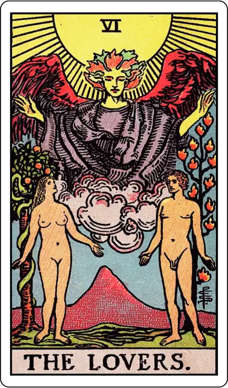 The Lovers tarot card