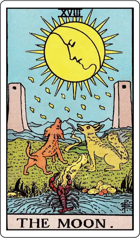 The Moon tarot card