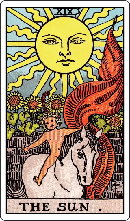 The Sun tarot card